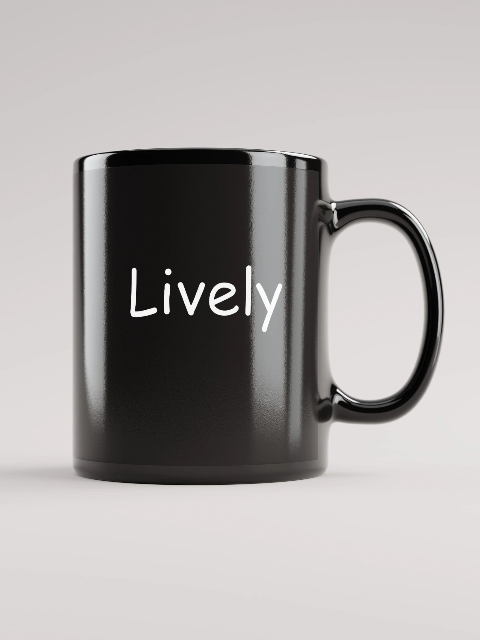 “Lively” My Vibe Black Ceramic Mug product image (2)