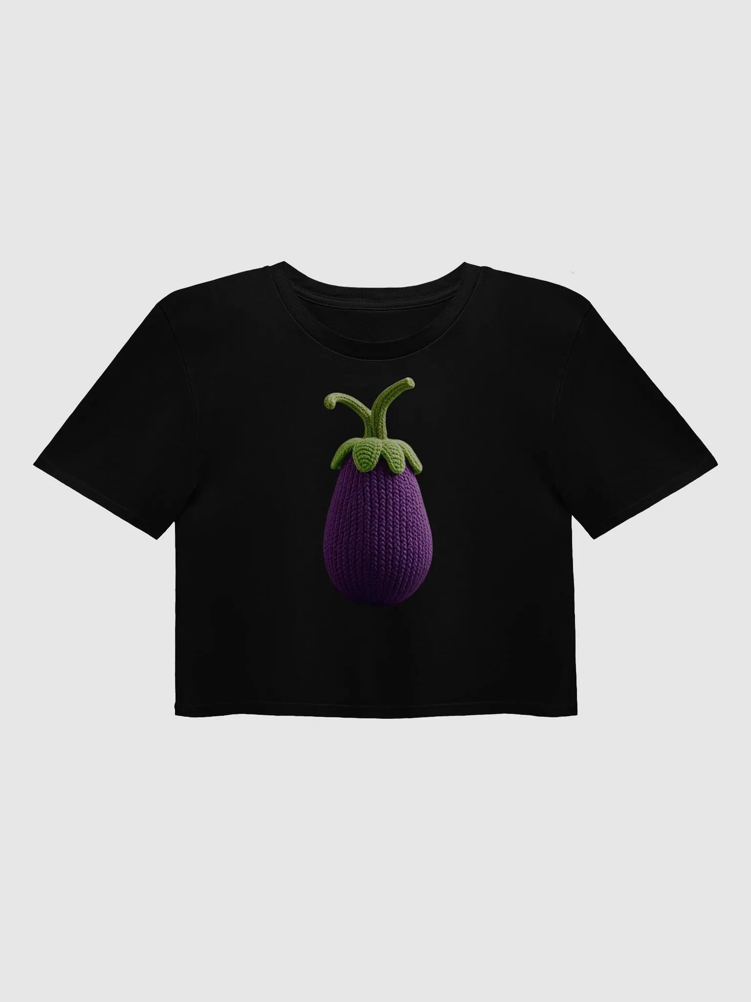CozyAvocado Women's Premium Egg Plant Crop Top #4 product image (1)