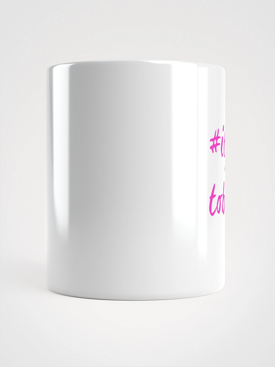 "It Feels Good to Be a Pianist" White Glossy Mug with Pink Script product image (5)