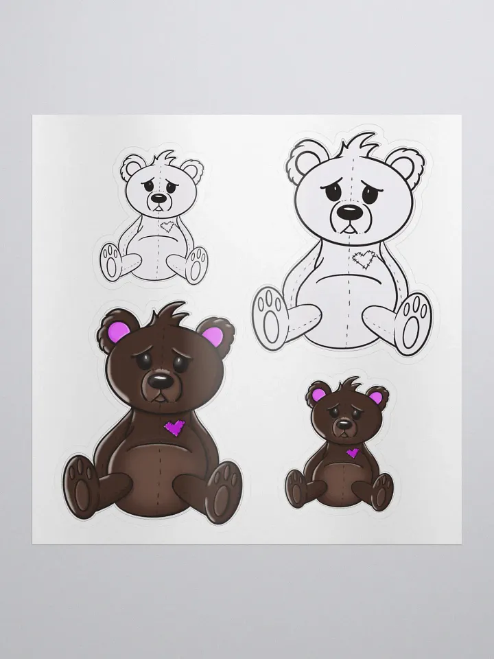 Anxious Teddy Stickers mixed product image (2)