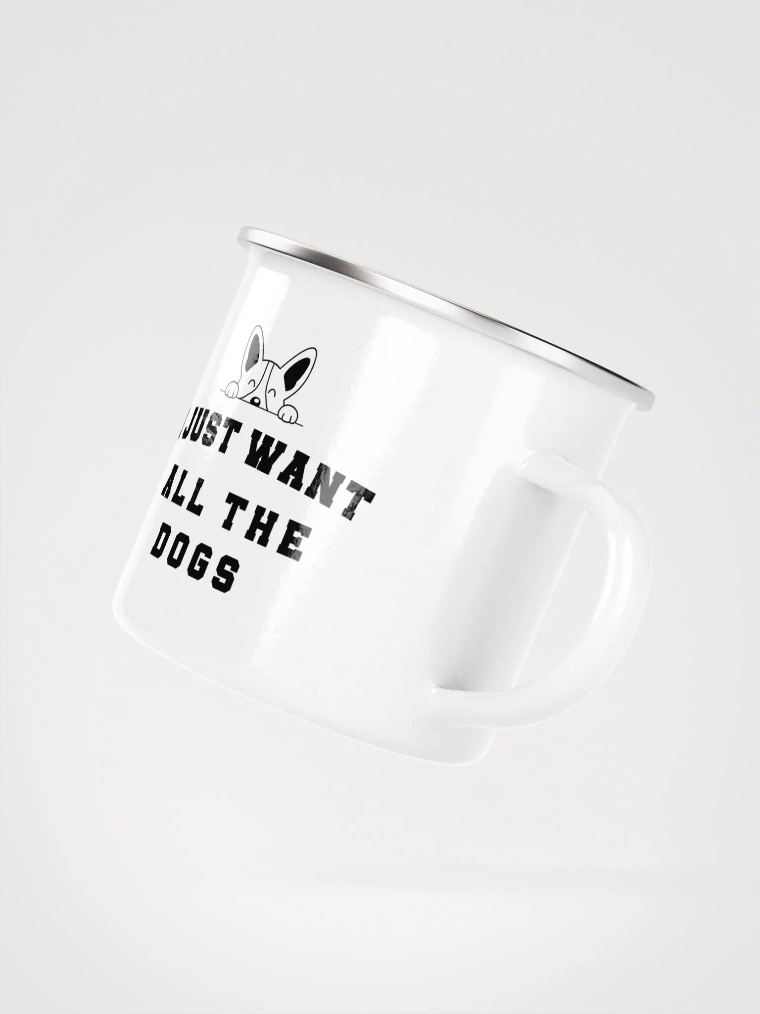 "I just want all the dogs" enamel Mug product image (3)
