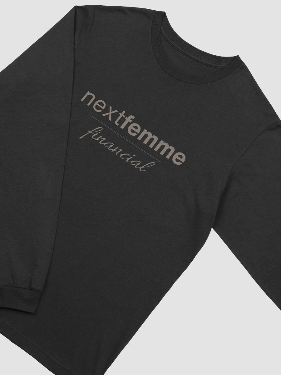 Whispering Threads Long Sleeve Unisex Tee with Taupe Logotype product image (2)
