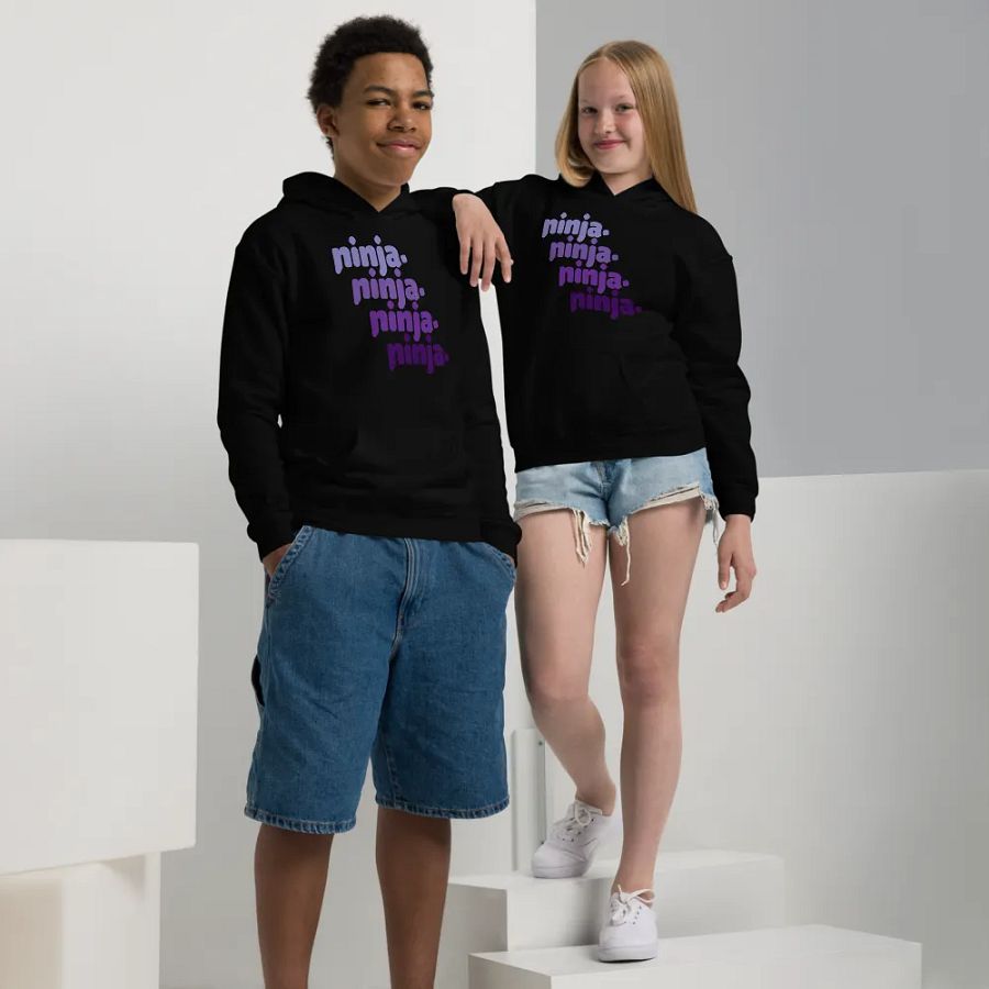 Purple Quad Ninja Kids Hoodie product image (4)