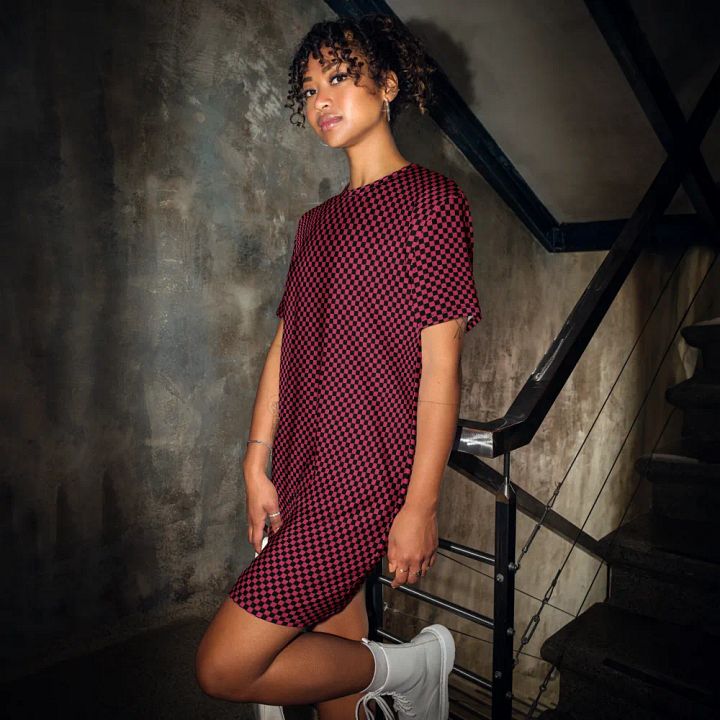 Red Checkered Dress product image (2)