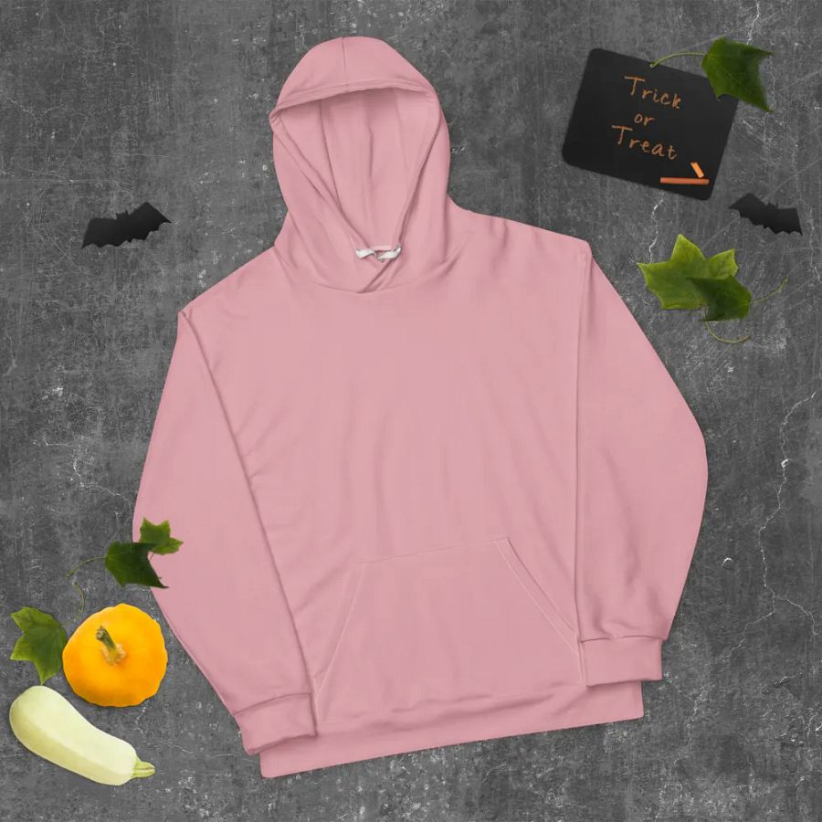 Plain Dusty Light Pink Soft Summer Unisex Recycled Polyester Heavyweight Premium Hoodie by Treasure Pie product image (10)