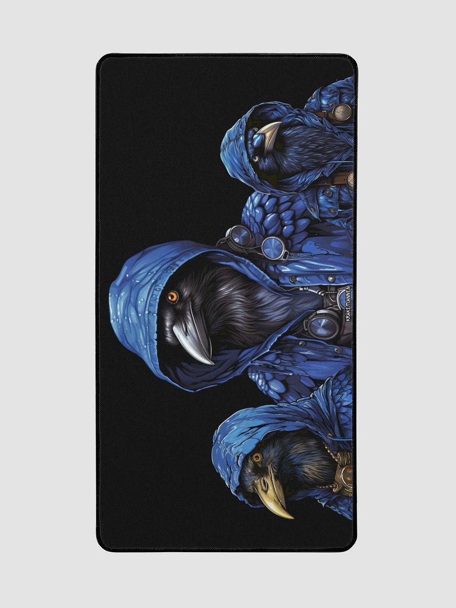 Premium XL Desk Mat 🖱Three mysterious birds in dark blue 💙 product image (2)