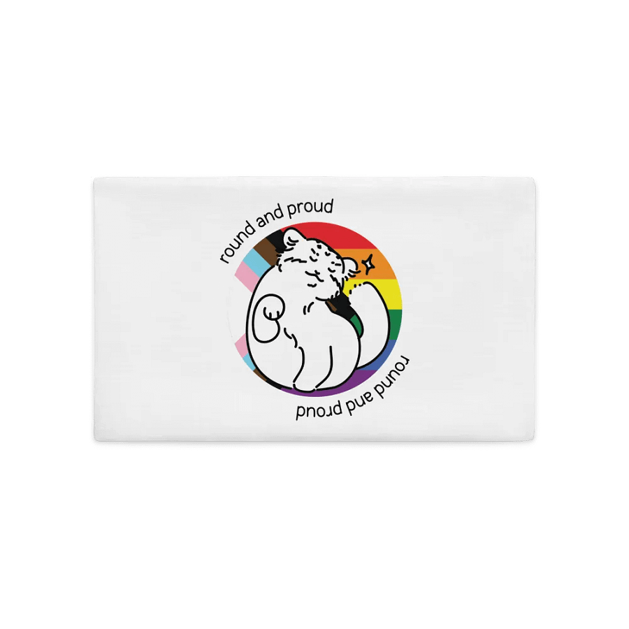 Round and Proud Manul Pride Version - Pillow Case product image (2)