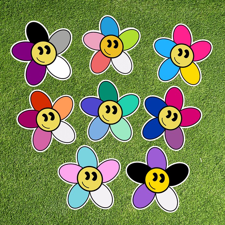 Subtle Pride Daisy Stickers product image (1)