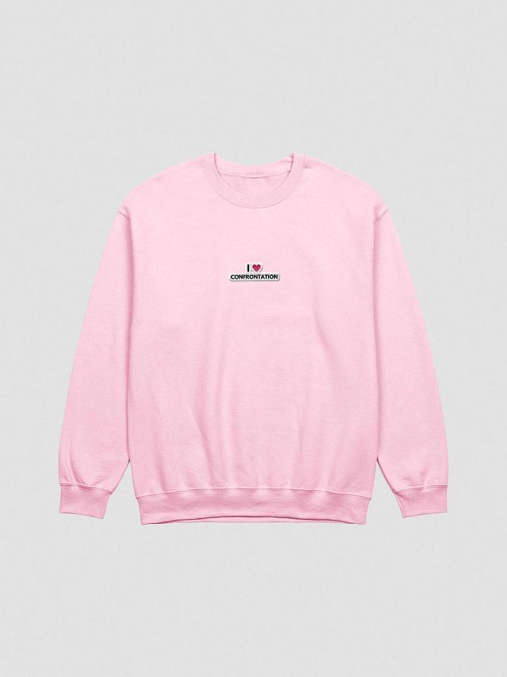 I <3 Confrontation embroidered crewneck (pink bubble design) product image (2)
