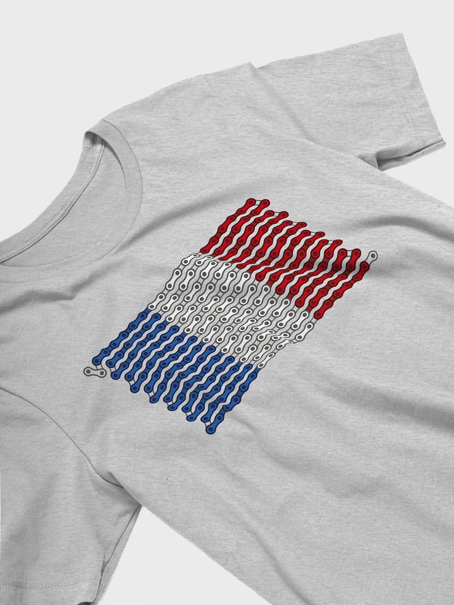 France Bike Chain Flag on Light Color Supersoft Tee product image (6)