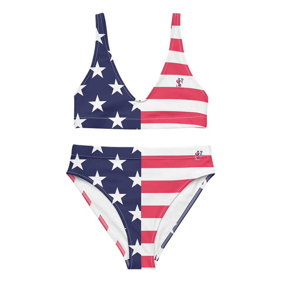 Star-Spangled Style | USA High-Waist Bikini Set product image (5)