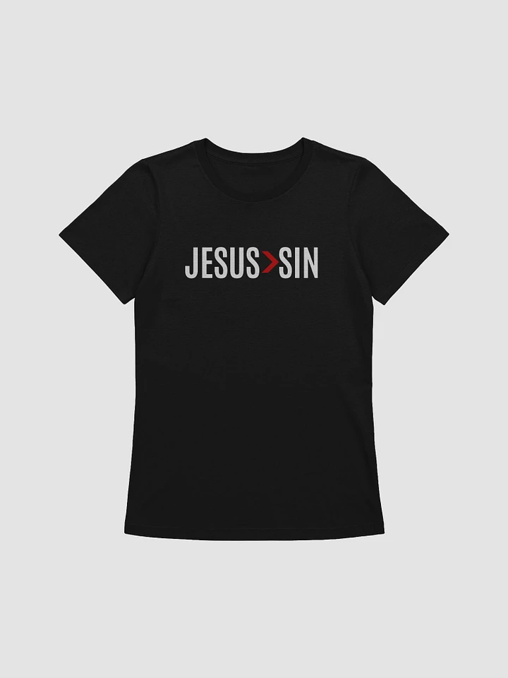 Jesus > Sin Women's Tee (Black) product image (1)