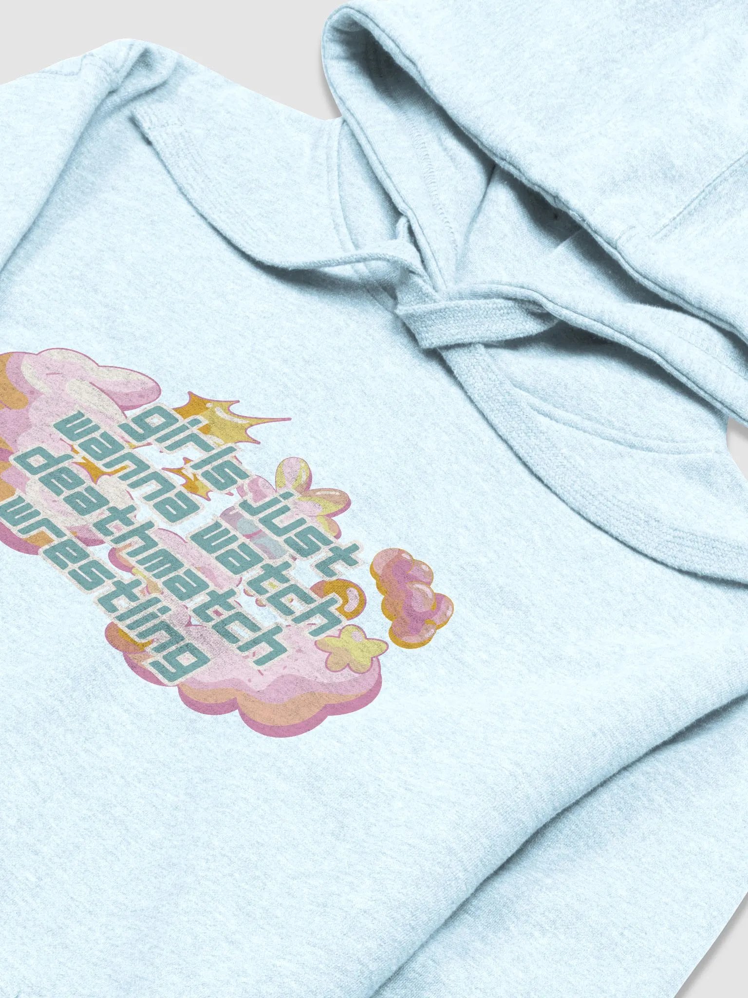Girls Just Wanna Watch Deathmatch Wrestling Hoodie product image (2)