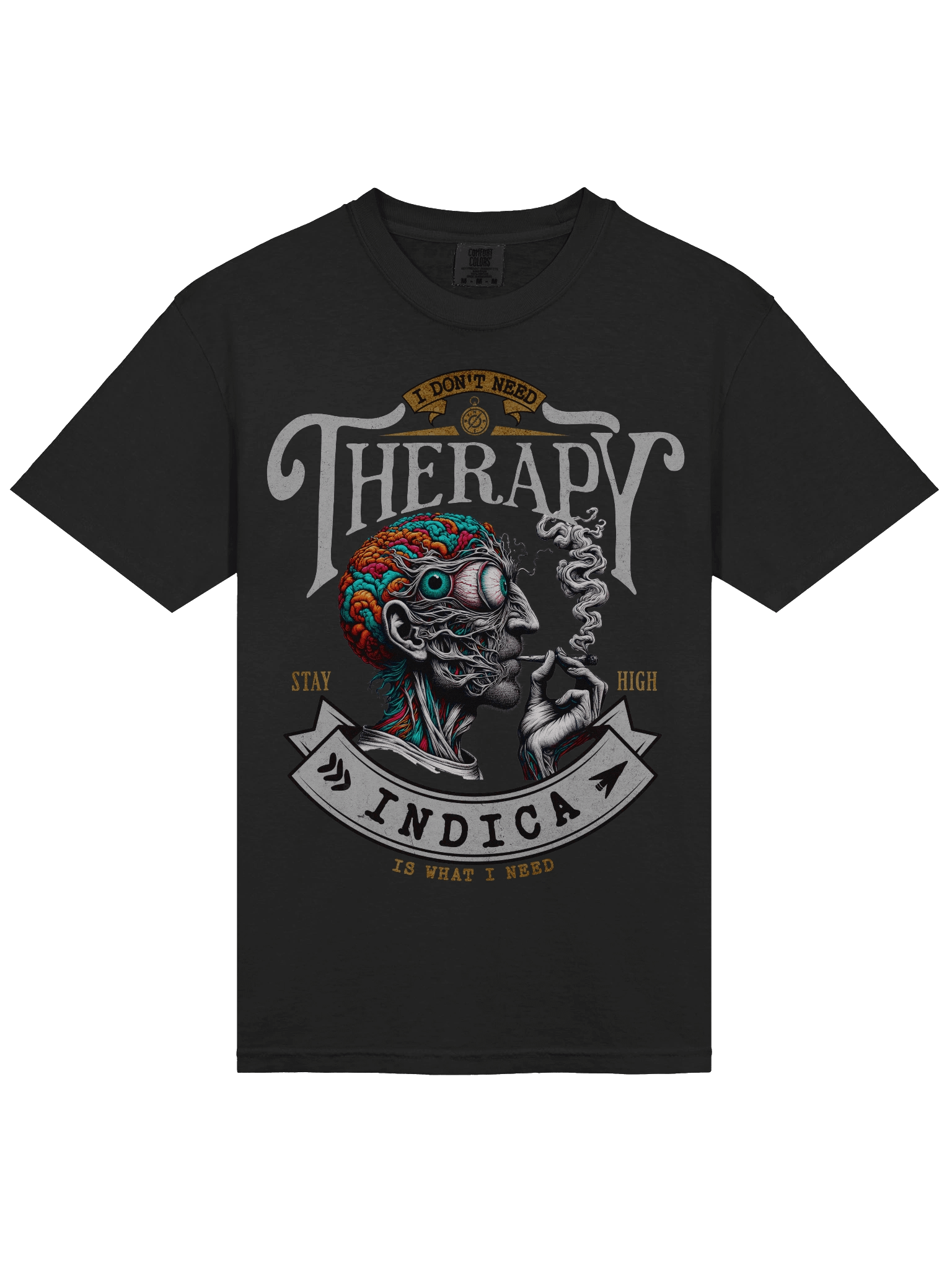 Psychedelic Mind - I Don't Need Therapy INDICA - Heavyweight T-Shirt product image (9)
