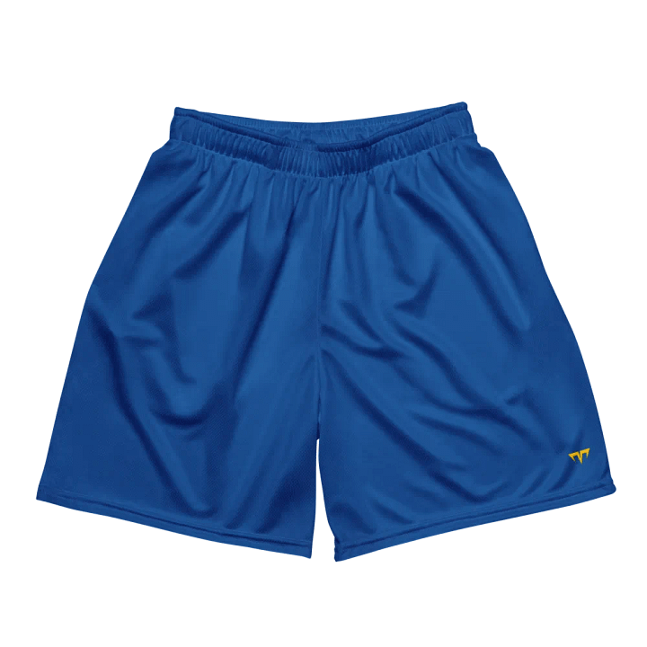 Unisex Activewear - Jersey Shorts Royal Blue - Printed Gold Logo product image (1)