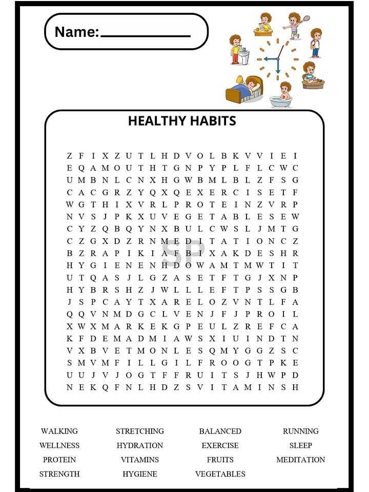 Healthy Habits Word Search | Fun Health & Wellness Activity product image (2)