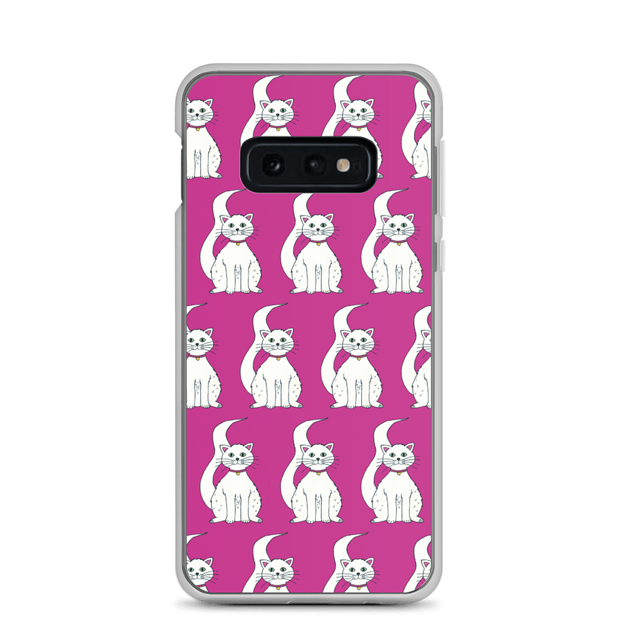 White Cat (art by Dina R.) acrylic painting picture - Clear Case for Samsung product image (3)