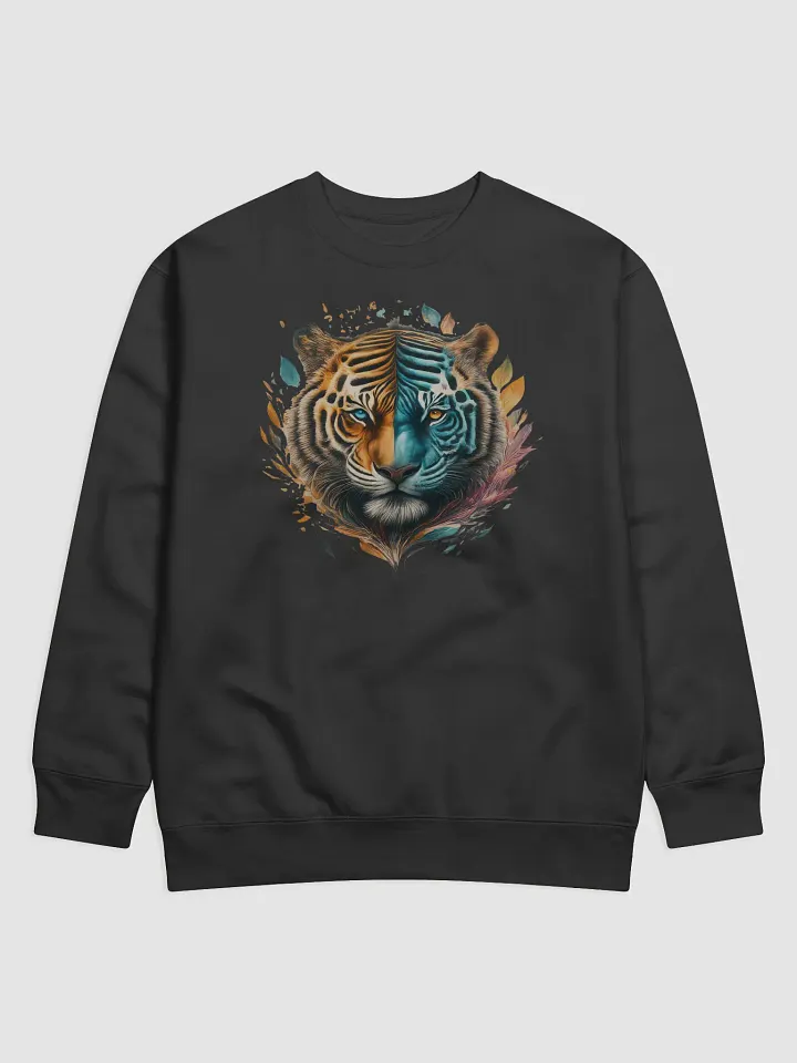 Symmetry in Stripes: Tiger's Face Premium Sweatshirt product image (1)