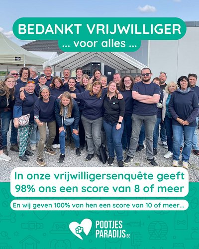 Jullie maken van ons asiel een paradijs ❤️

Het voorbije jaar was soms heftig. Drukke dagen in het asiel, stevige momenten bi...