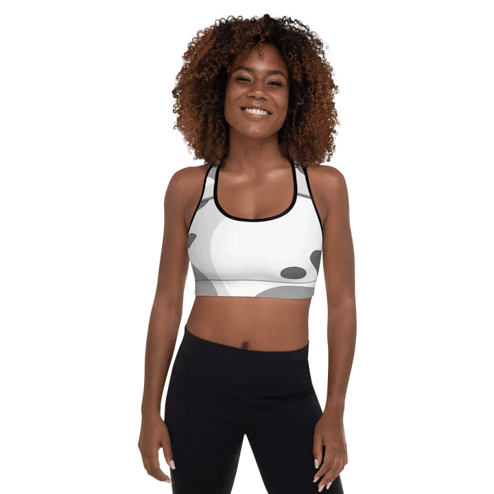 Abstract Gray Camo Padded Sports Bra product image (1)