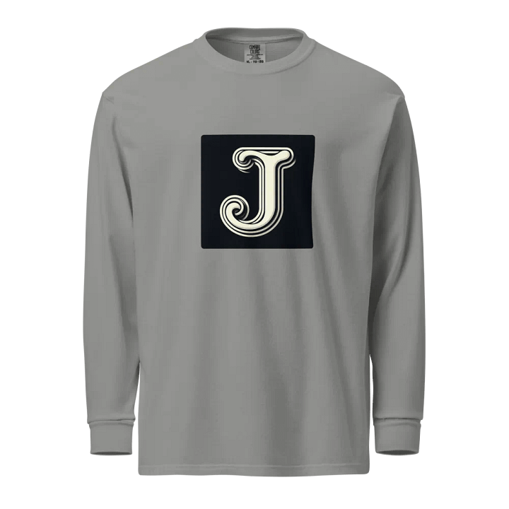 Juxtapose 3D Letter J Long Sleeve Shirt | AI Design initial J product image (1)