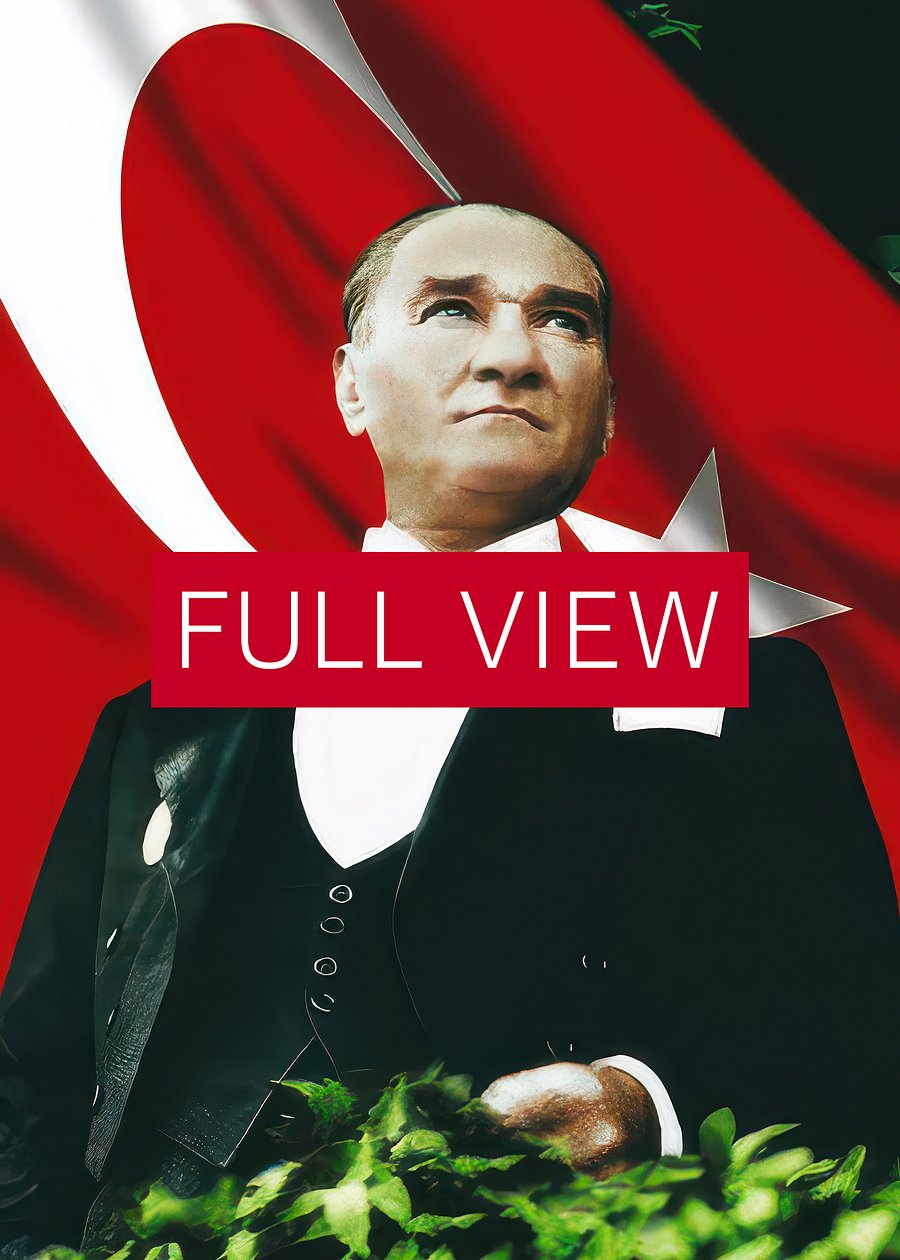 Mustafa Kemal Atatürk poster, Turkish Flag — Historical Turkish Leader art product image (4)