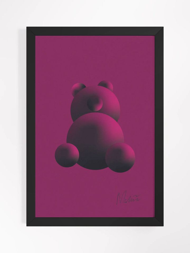 Purple Bear Framed Matte Poster product image (2)