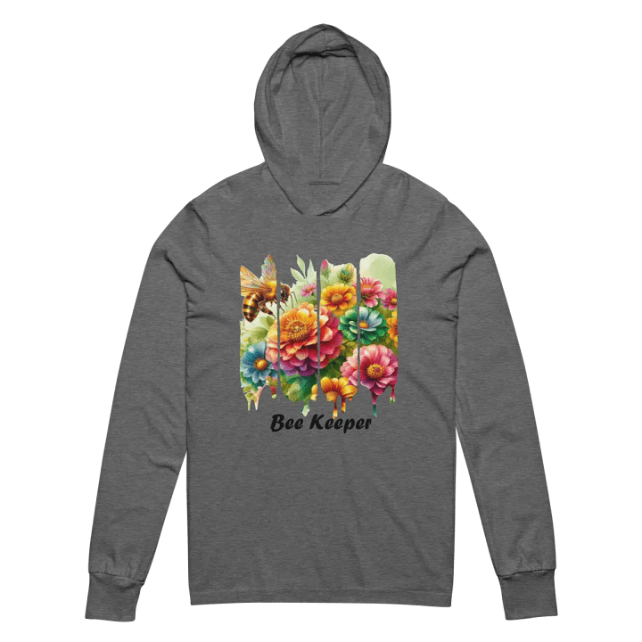 Bee Keeper Floral Long Sleeve Hooded Tee | Beekeeper Gift product image (1)