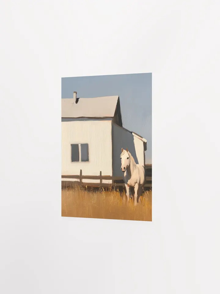 Modern Farmhouse: White Horse Art Print product image (9)
