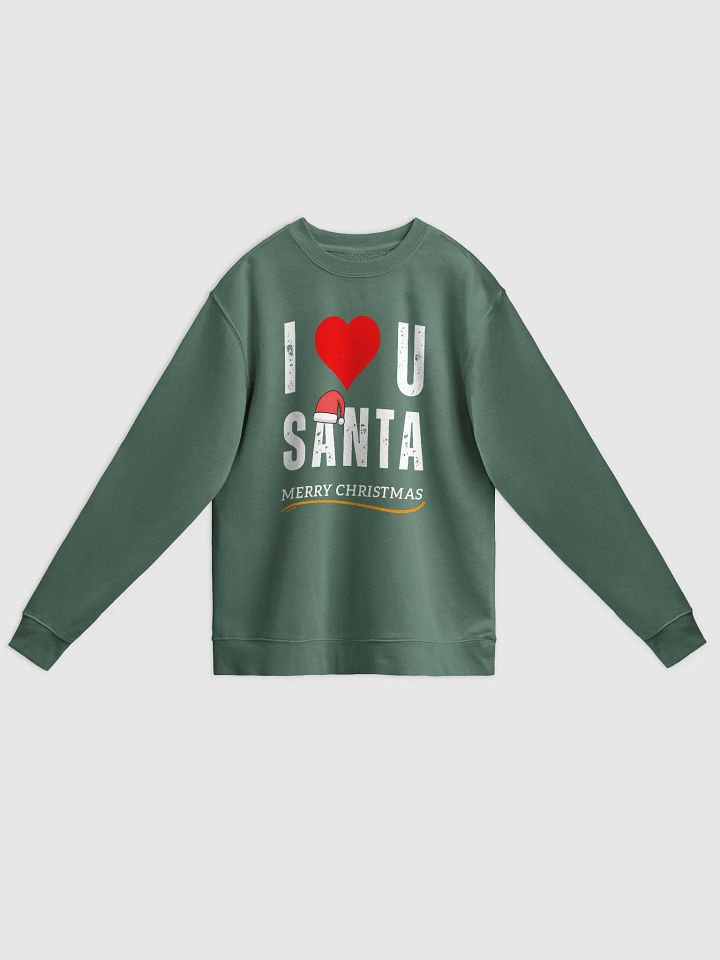I love Santa Unisex Midweight Pigment Dyed Sweatshirt product image (1)