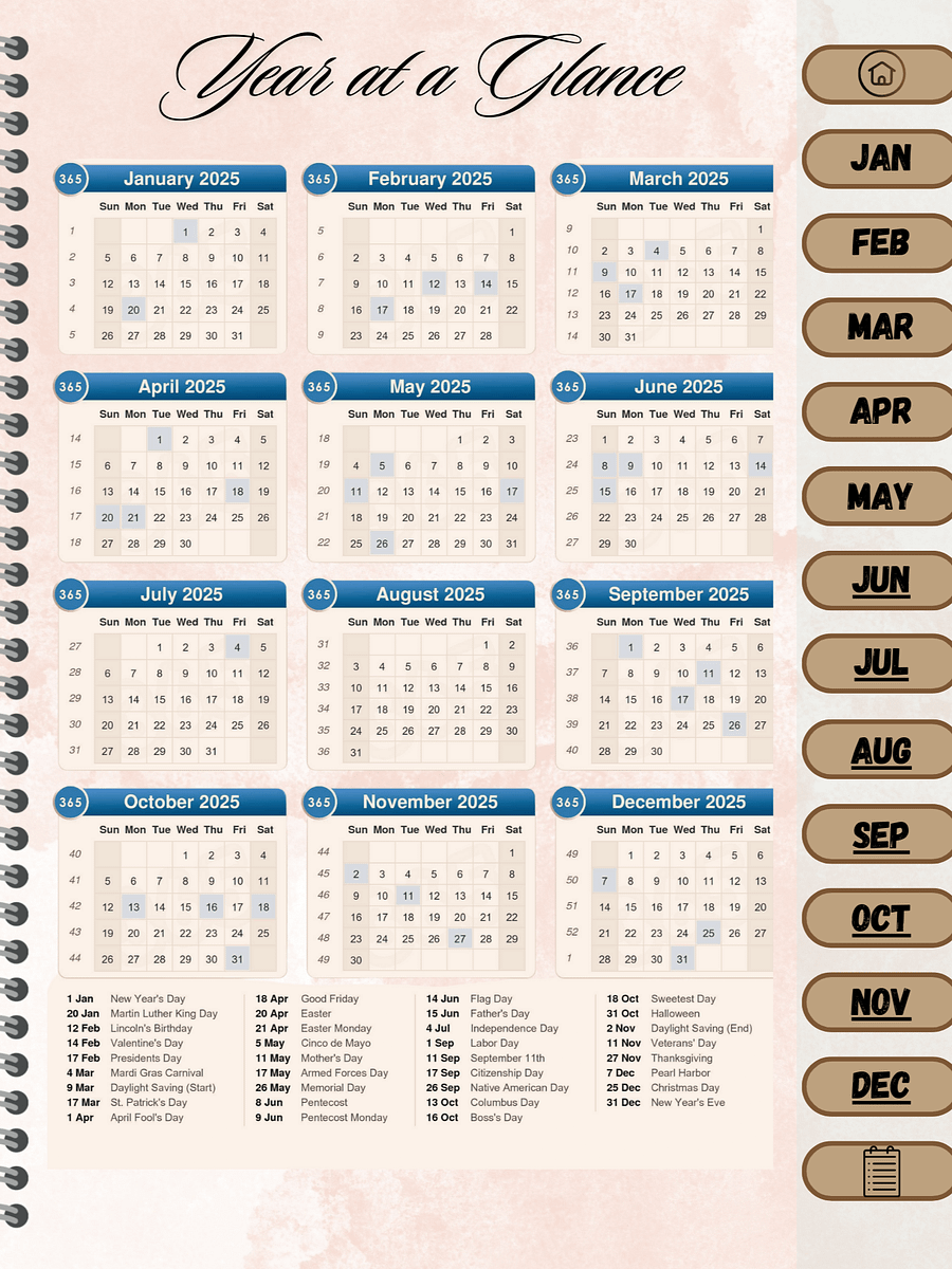 Simple Undated Weekly Planner - Gold product image (2)