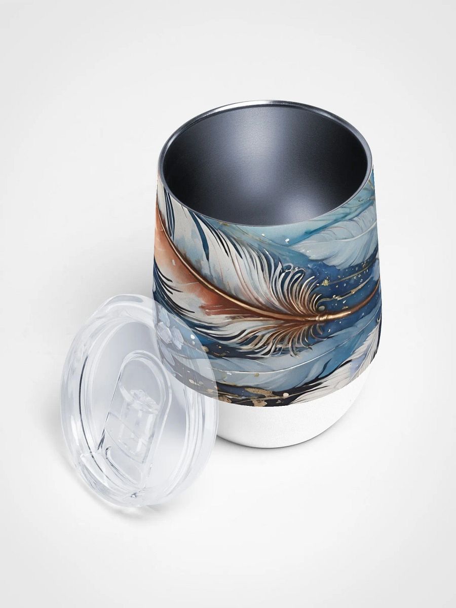 Feather Floral Watercolor Wine Tumbler product image (3)
