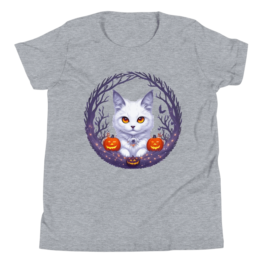 Enchanted Halloween Cat Youth T-Shirt product image (51)