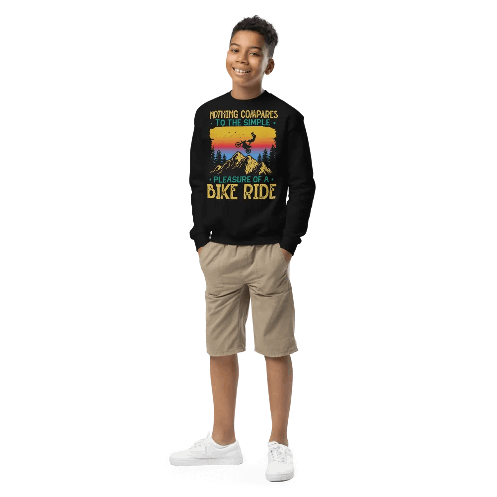 Simple Pleasure of a Bike Ride - Mountain Biking Unisex Youth Sweatshirt product image (1)