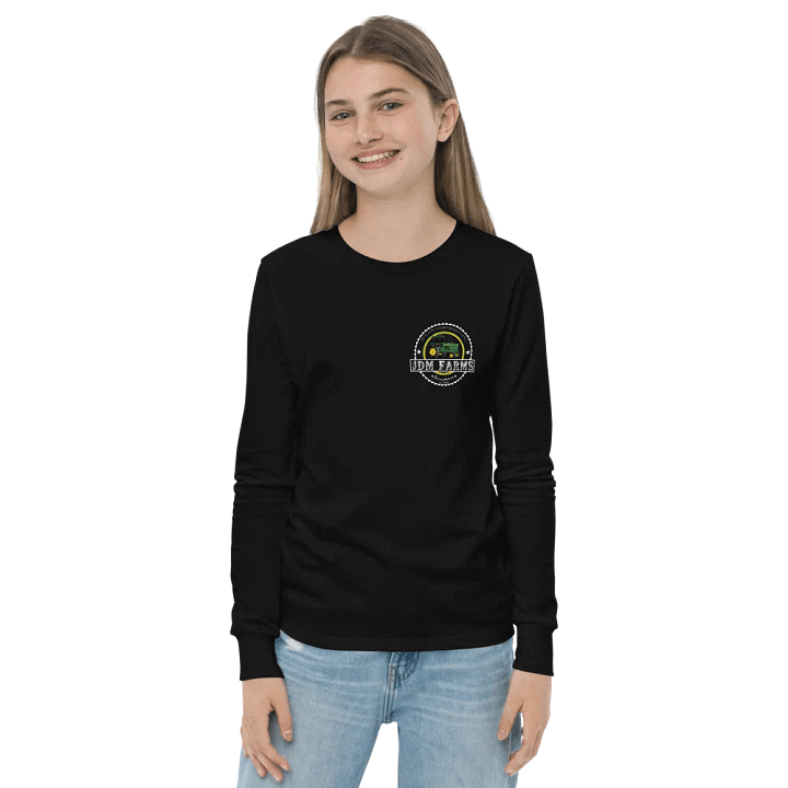 Green & Yellow Tractor Logo Youth Long Sleeve Tee product image (2)
