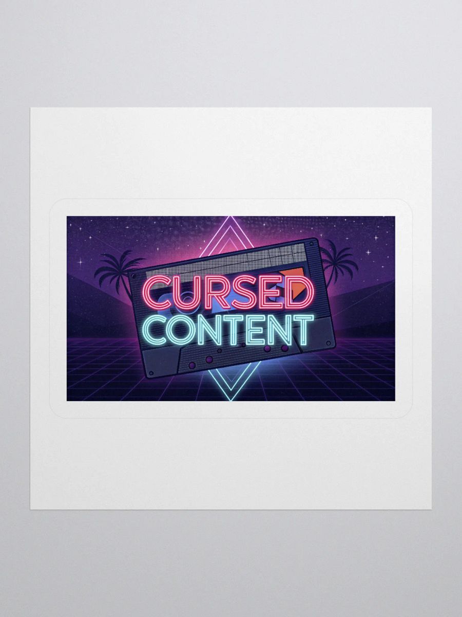 Cursed Content Retro Horror Cassette Sticker: Variant #1 product image (1)