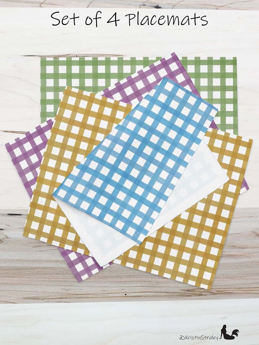 Gingham Colors Set Placemat Set of 4 product image (3)