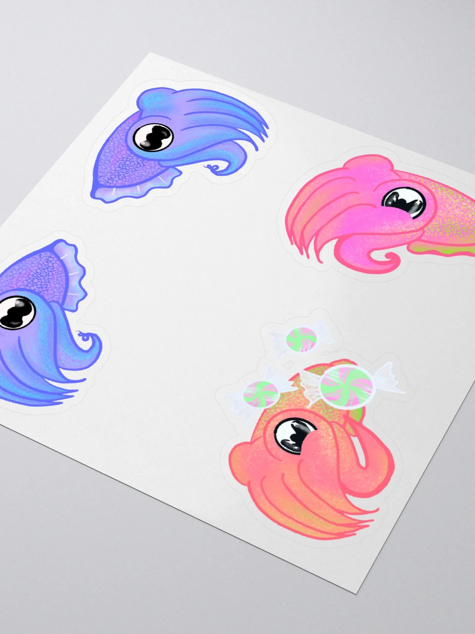!Purple !blush and !candy Cuttlefish stickers product image (8)