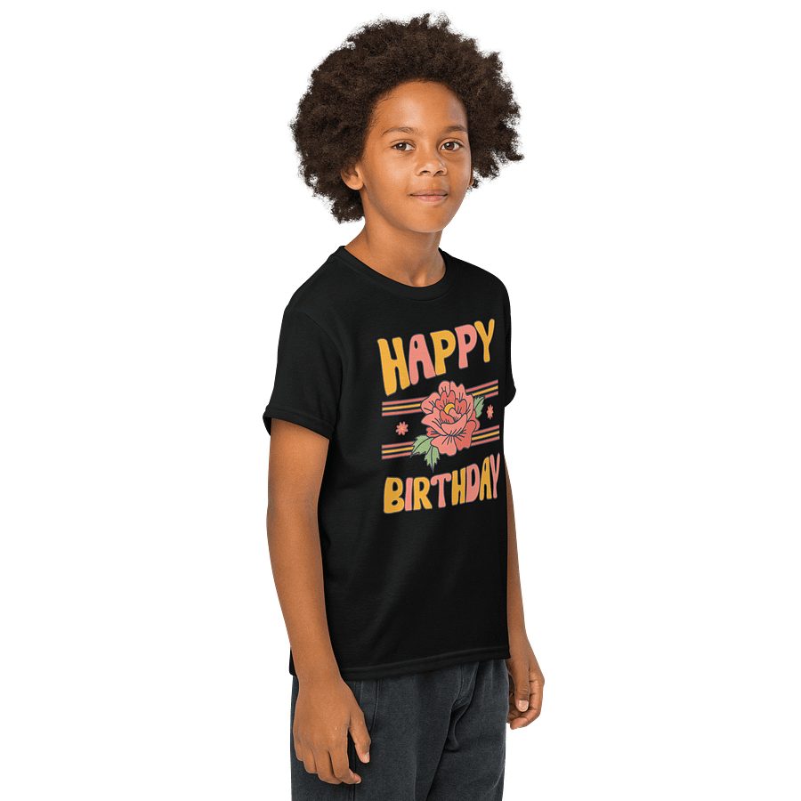 Happy Birthday (Flowers) T-Shirt For Kids product image (4)