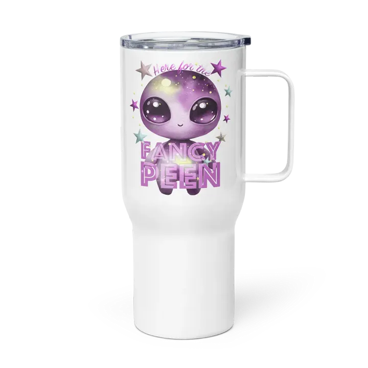 Fancy Alien Travel Mug (Soft Mauve Dude) product image (2)