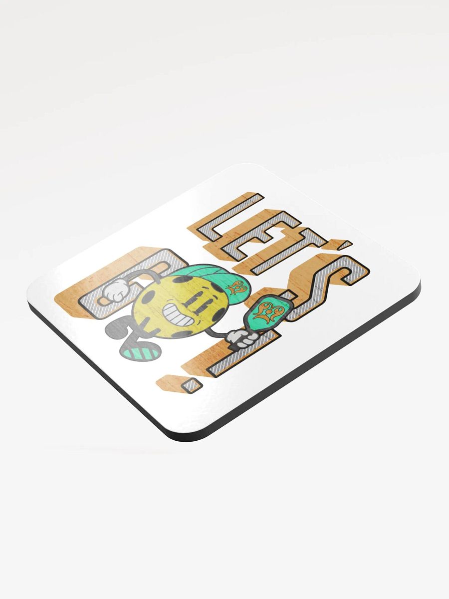 Lets Go Pickleball Mascot Funky Glossed Cork Coaster product image (3)