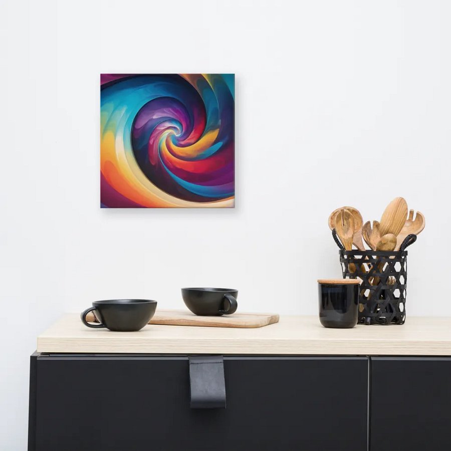 The Psychedelic Rainbow Spiral Canvas product image (9)