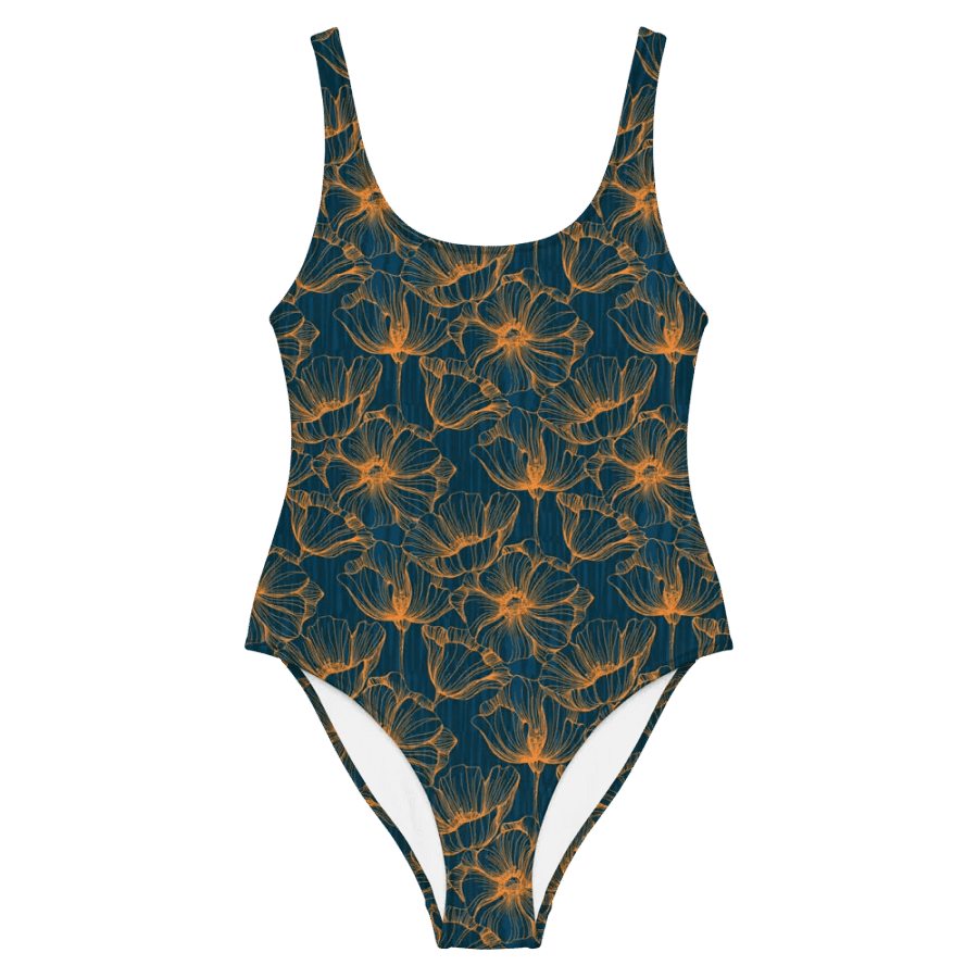 Dark Romantic Floral | One-piece swimsuit product image (7)