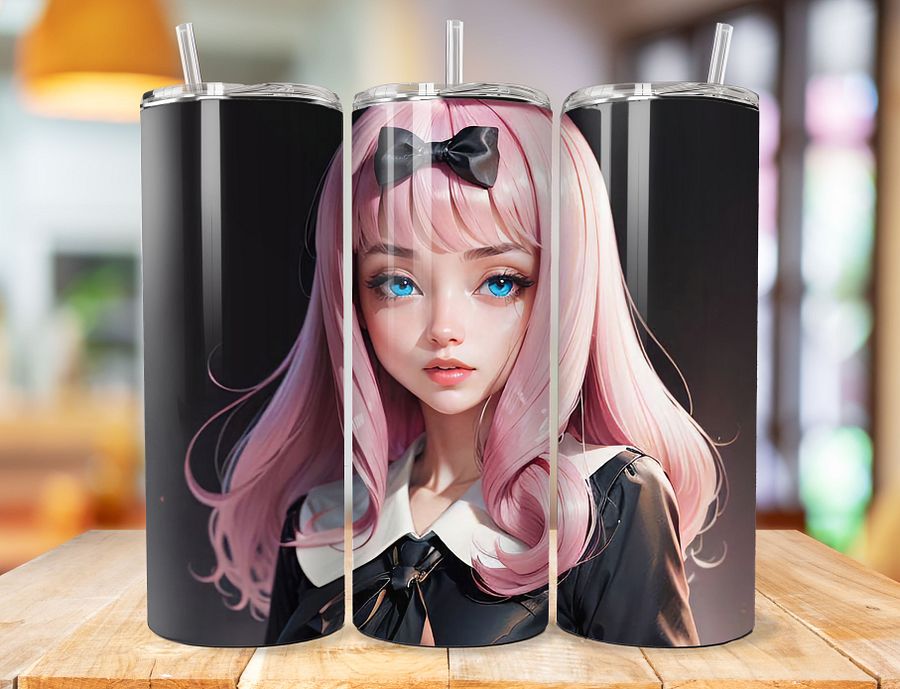 Chika Fujiwara 20 oz Stainless Steel Tumbler – Kaguya-sama: Love Is War Playful Charm Design product image (1)