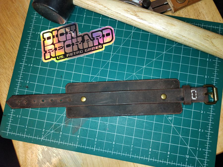 Brown 1 Band Leather Cuff 02 0A product image (4)