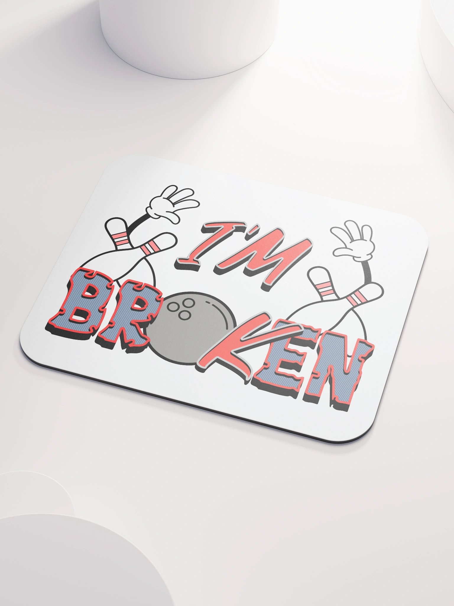Im Broken Im Ok Bowling Strike Zone Mouse Pad product image (3)