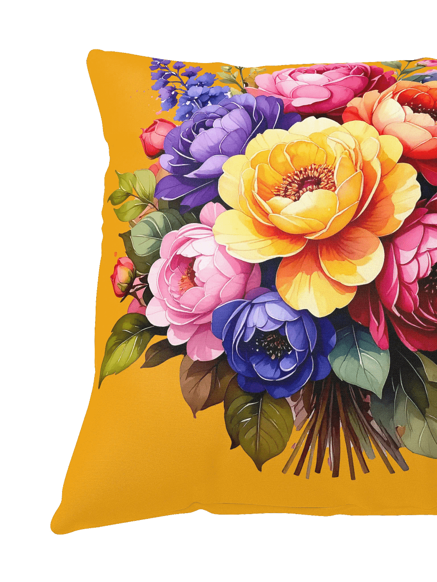 Columbia Road Market Floral All-Over Print Pillow (Orange) product image (4)