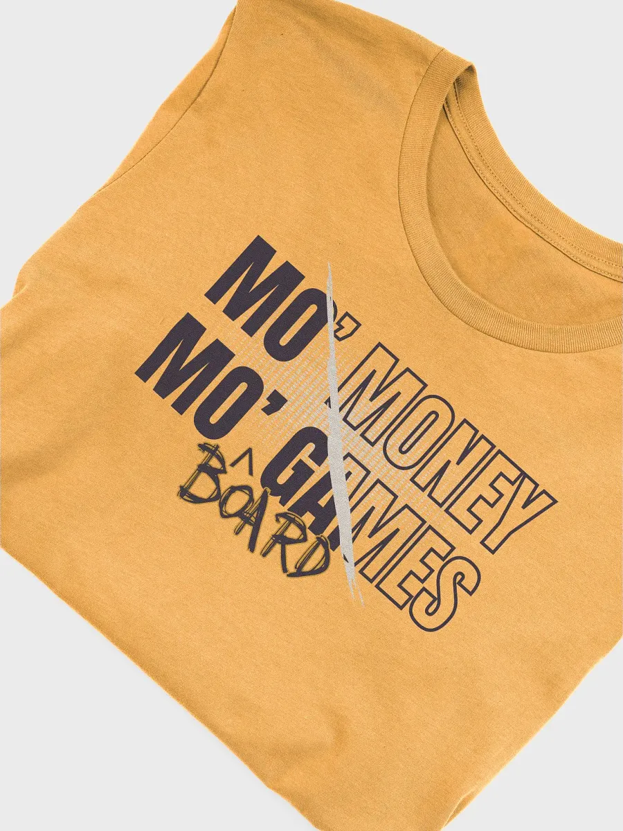 90s Rap Shirt for Board Gamers, Cool Unisex Gamer Gold T-shirt, Mo Money Mo Board Games product image (7)
