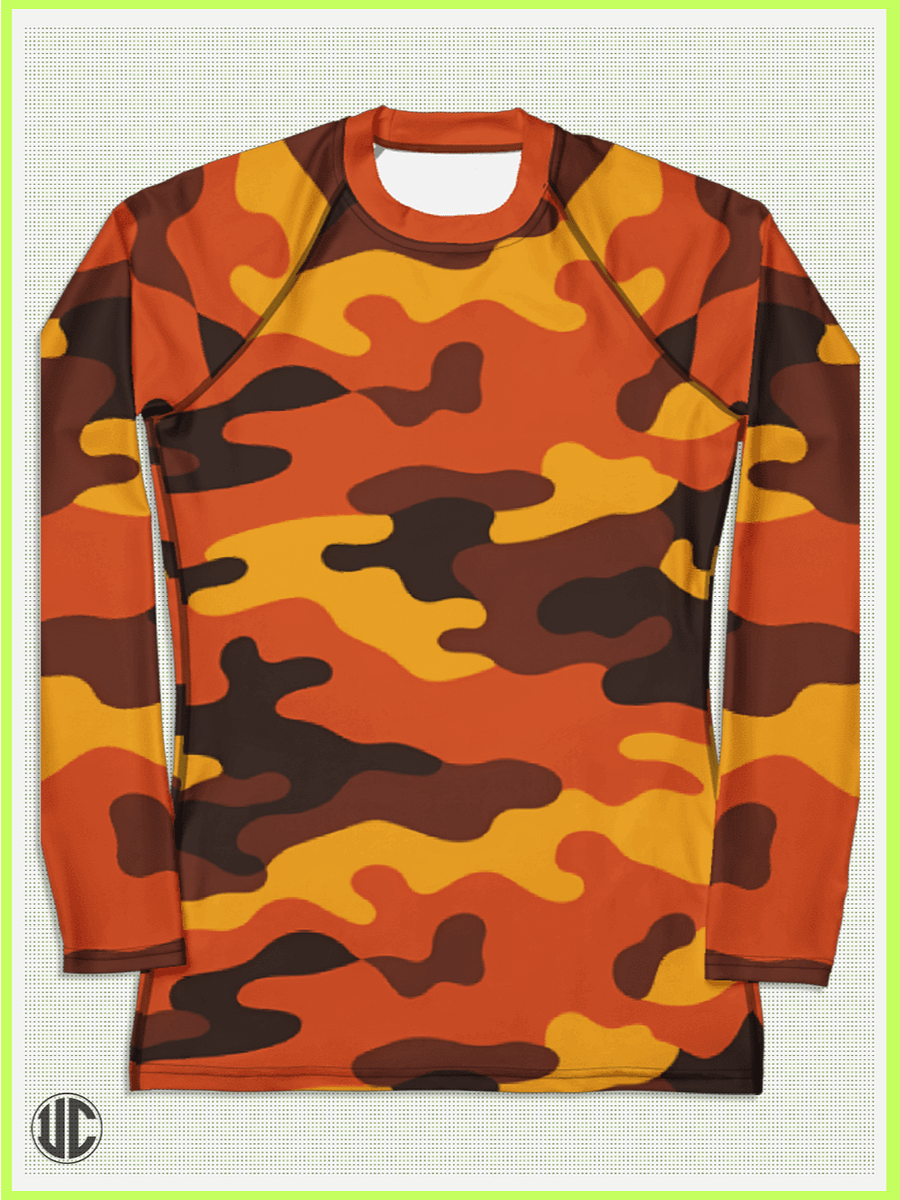 Savage Sunset Orange Camo – Women’s Rash Guard product image (6)
