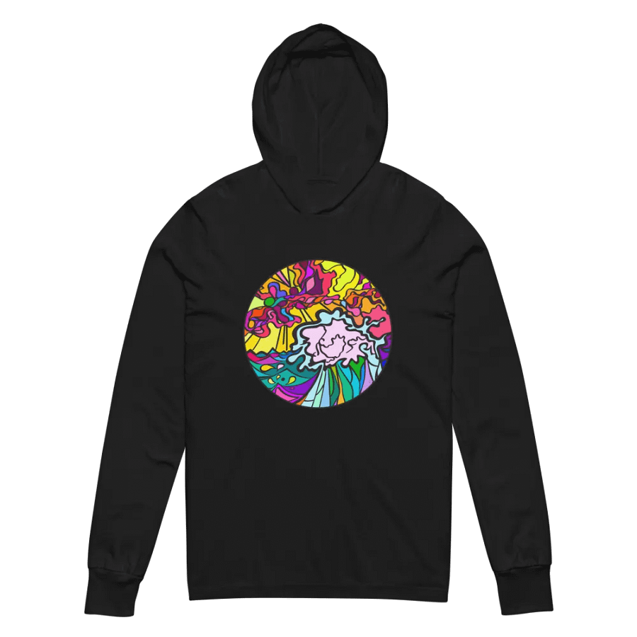 Stained Glass Dreams Hooded Tee - Wave at Sunset product image (4)